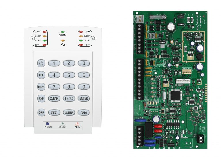 PARADOX-MG5050-K10 کنترل پنل بی سیم 32 زون MG5050 به همراه کی پد K10 و ریموت REM1 - Image 1