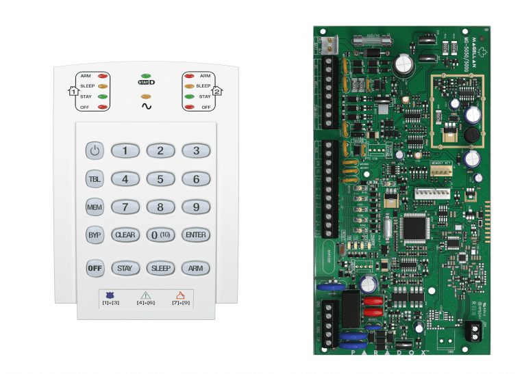 PARADOX-MG5050-K10 کنترل پنل بی سیم 32 زون MG5050 به همراه کی پد K10 و ریموت REM1 - Image 1