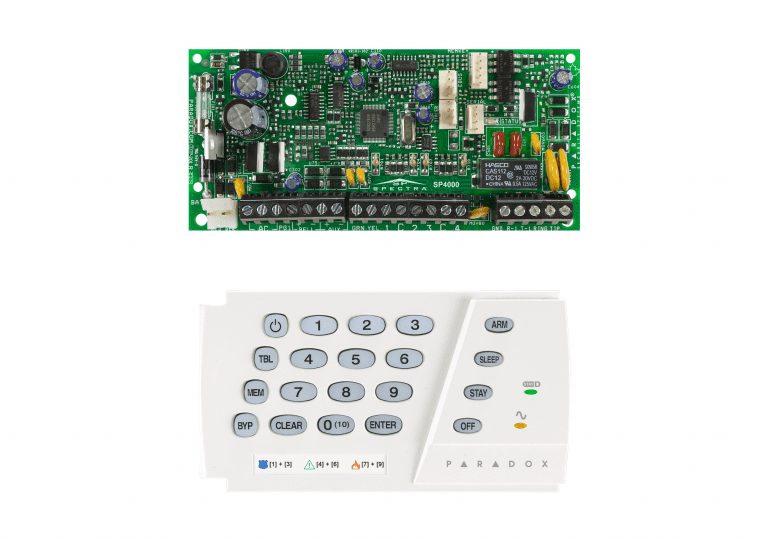 PARADOX-SP4000-K636 کنترل پنل 4 زون SP4000 به همراه کی پد K636 + جعبه فلزی - Image 1