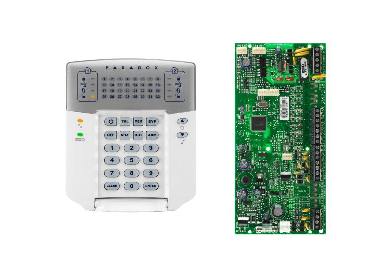 PARADOX-SP5500-K32LED کنترل پنل 5 زون SP5500 به همراه کی پد K32LED + جعبه فلزی - Image 1